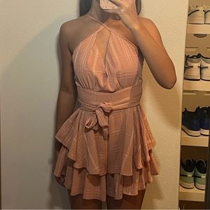American Threads Pink Plaid Ruffle Romper